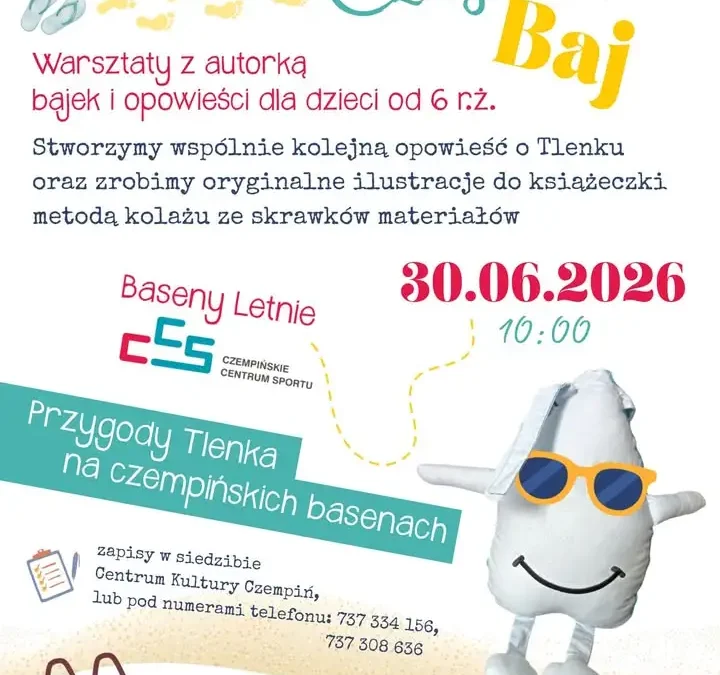 Warsztaty z autorką bajek o Tlenku na basenach w Czempiniu już jutro!