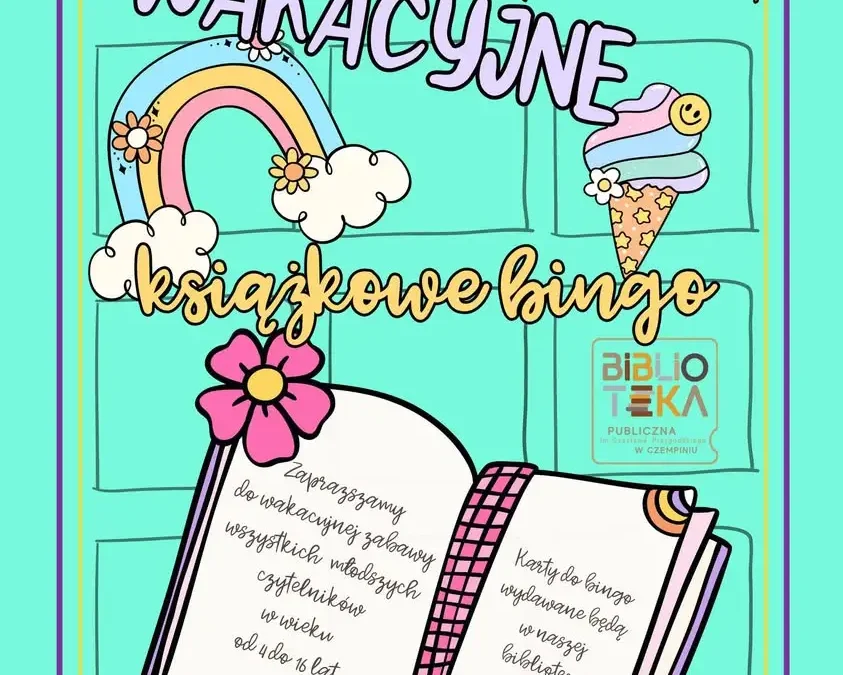 Wakacyjne Książkowe Bingo w bibliotece – czytelnicze wyzwanie dla dzieci i młodzieży