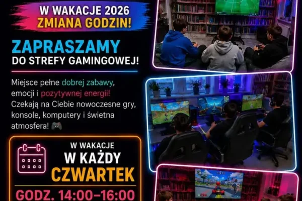 Wakacyjne zmiany w Strefie Gamingowej w Krzywiniu