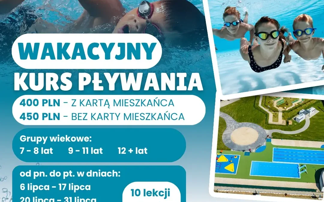 Zapisy na wakacyjne kursy pływania w Czempiń – do końca sierpnia