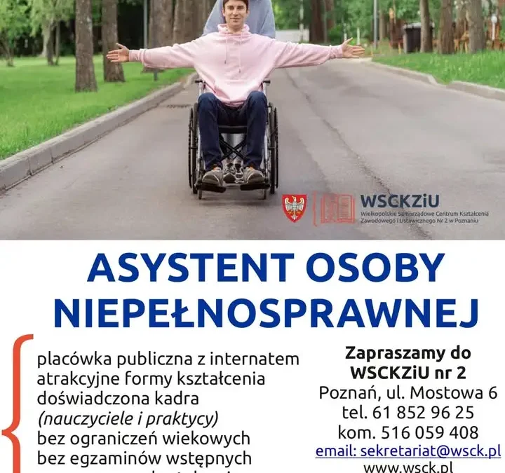 Kurs na Asystenta Osoby Niepełnosprawnej w Poznaniu – bezpłatna nauka i praca gwarantowana