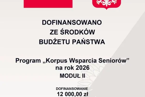 Gmina Kościan podpisała umowę na program „Korpus Wsparcia Seniorów” 2026