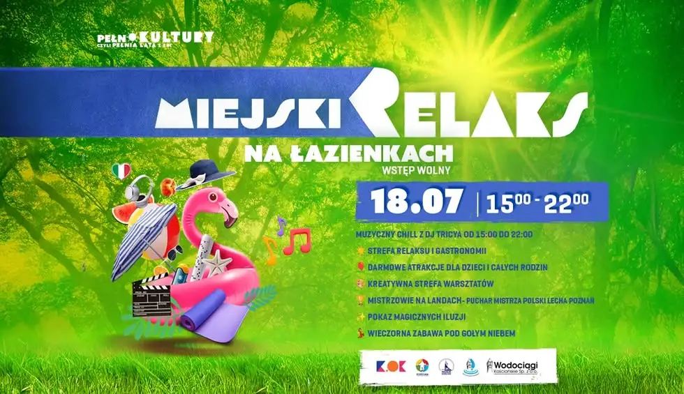 Miejski relaks na Łazienkach – rodzinna impreza w Kościanie już 18 lipca