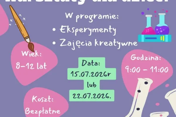 Bezpłatne warsztaty wakacyjne dla dzieci w Śmiglu – zapisy trwają