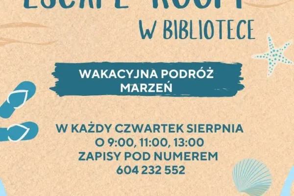 Escape room w bibliotece w Śmiglu – wakacyjna podróż marzeń