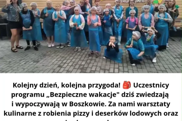 Uczestnicy „Bezpiecznych wakacji” spędzają czas w Boszkowie