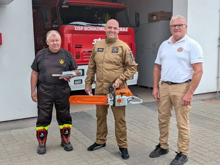 OSP Bonikowo z nową pilarką STIHL MS 261 od Gminy Kościan
