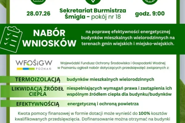 Spotkanie informacyjne o programie Ekologiczna Wieś w Śmiglu – 28 lipca