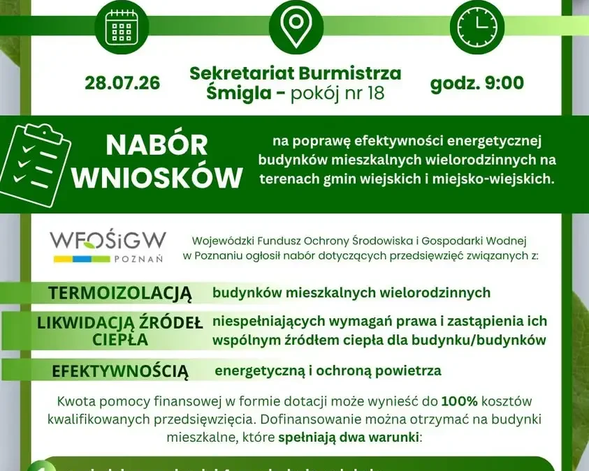 Spotkanie informacyjne o programie Ekologiczna Wieś w Śmiglu – 28 lipca