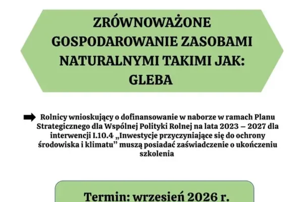 Bezpłatne szkolenie dla rolników z powiatu kościańskiego – obowiązkowe dla wnioskujących o dopłaty