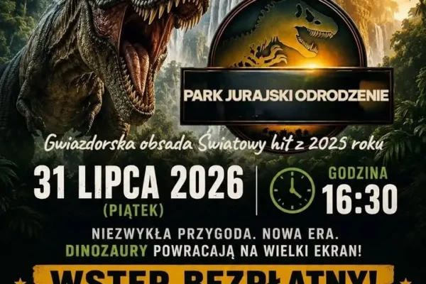 Seans filmowy z dinozaurami w Krzywiniu – bezpłatny pokaz w bibliotece