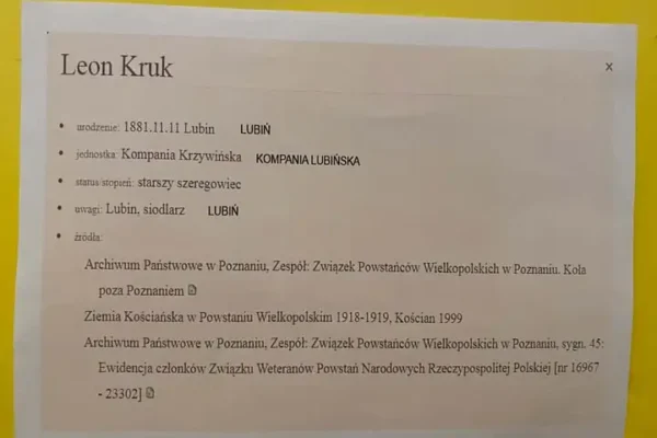 Leon Kruk – kolejny biogram w cyklu „Powstańcy Kompanii Lubińskiej”