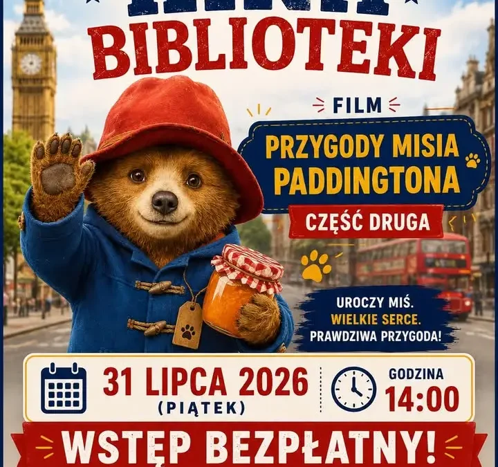 Letni Maraton Filmowy w Krzywiniu: Przygody misia w Kinie Biblioteki