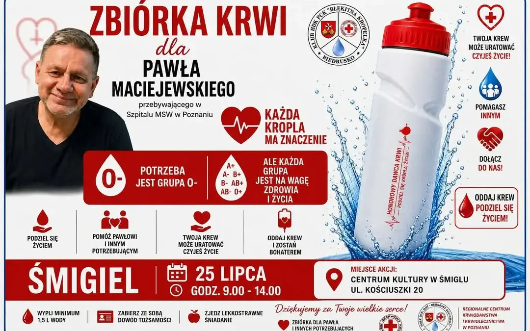Akcja poboru krwi w Śmiglu – każda kropla ma znaczenie