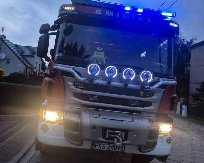 Czujka tlenku węgla uruchomiona w Śmiglu – interwencja strażaków
