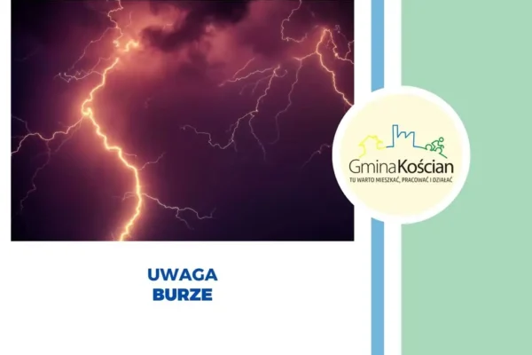 Ostrzeżenie II stopnia przed burzami dla powiatu kościańskiego