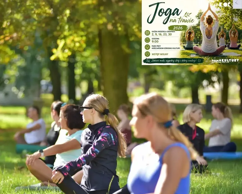 Joga na trawie w Kościanie – niedzielne spotkanie pełne energii