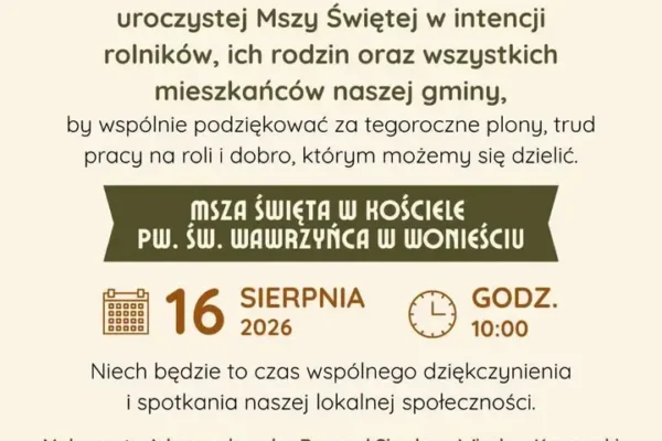 Weekend pełen atrakcji w gminie Śmigiel: dożynki, mecze i msza dożynkowa