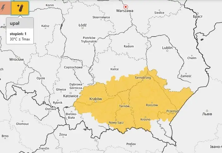 Ostrzeżenie 2. stopnia przed burzami w powiecie kościańskim – noc z 19 na 20 sierpnia