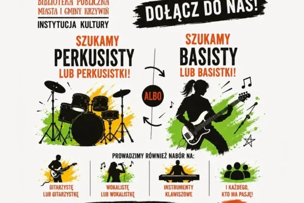 Biblioteka w Krzywiniu zaprasza do muzycznego zespołu