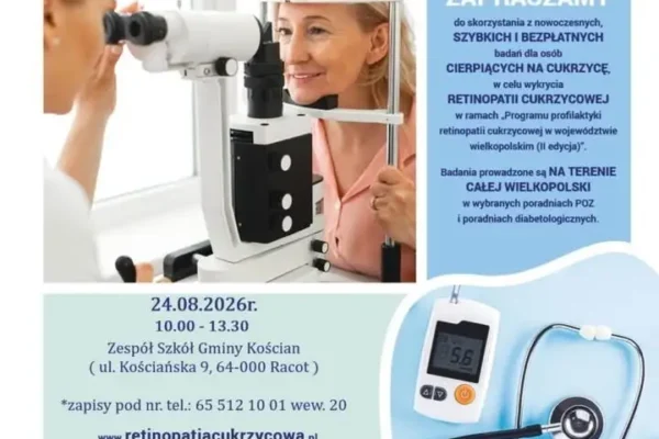 Bezpłatne badania wzroku w Racocie – sprawdź swój wzrok pod kątem retinopatii cukrzycowej
