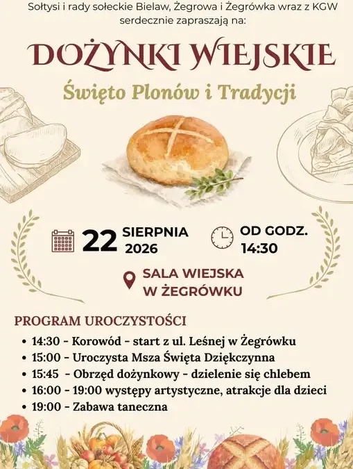 Weekend pełen atrakcji w gminie Śmigiel: kino, dożynki i mecz