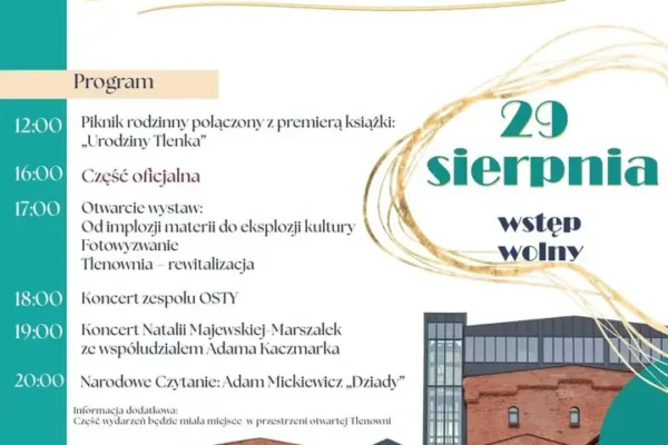 5-lecie Tlenowni w Czempiniu: piknik, koncerty i Narodowe Czytanie