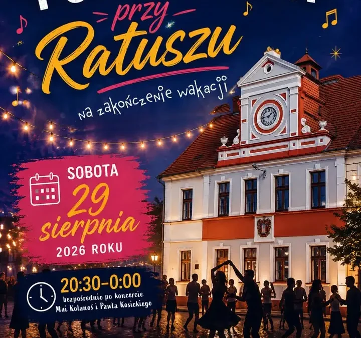 Potańcówka przy Ratuszu w Śmiglu zakończy wakacje