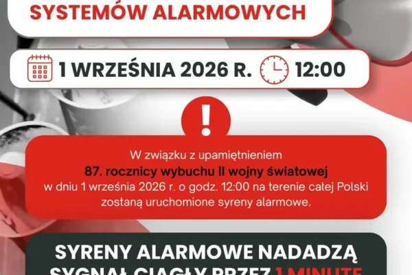 Miasto Wiatraków uruchomi syreny alarmowe w rocznicę wybuchu II wojny światowej