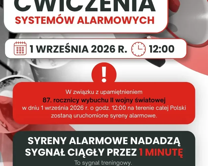 Miasto Wiatraków uruchomi syreny alarmowe w rocznicę wybuchu II wojny światowej