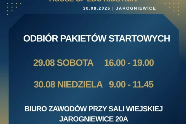 Odbiór pakietów startowych przed IV Biegiem i Rajdem Nordic Walking w Jarogniewicach