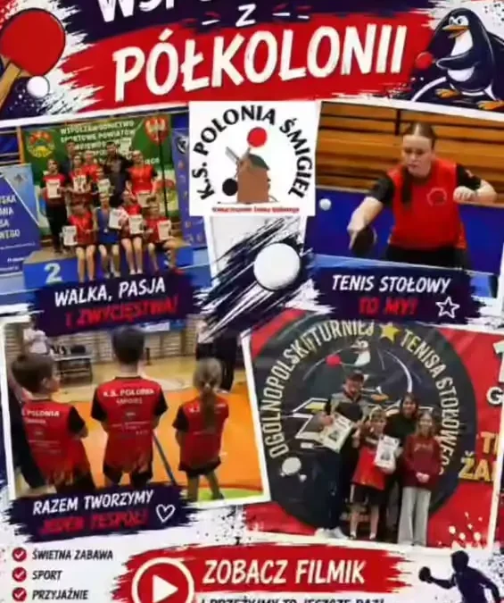 Półkolonie tenisa stołowego: sport, śmiech i niezapomniane przygody