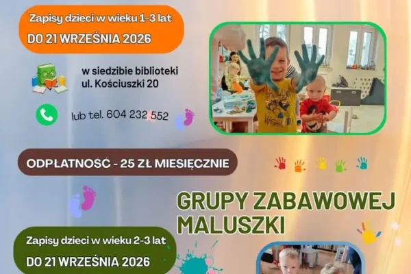 Nabór do Klubu Maluszka i grupy zabawowej w Śmiglu – zapisy do 21 września