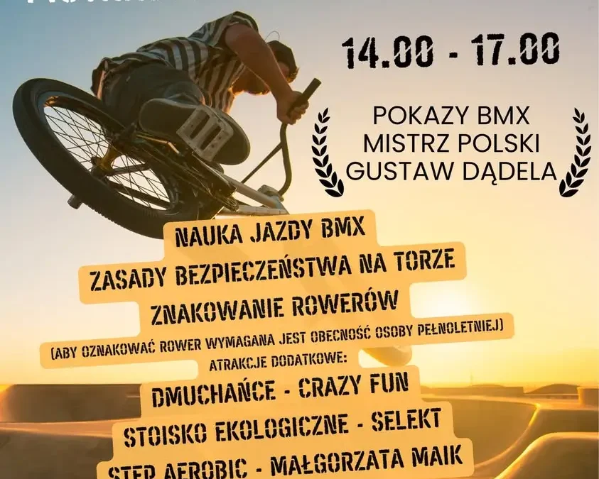 Festyn Pumptrack w Piotrkowicach: pokazy BMX, dmuchańce i ekologia