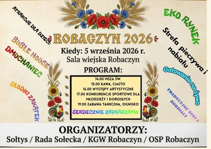 Weekend pełen atrakcji w gminie Śmigiel: koncerty, dożynki i rajdy