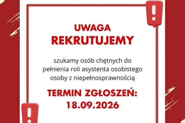 OPS w Czempiniu szuka asystentów osób z niepełnosprawnością – nabór do 18 września