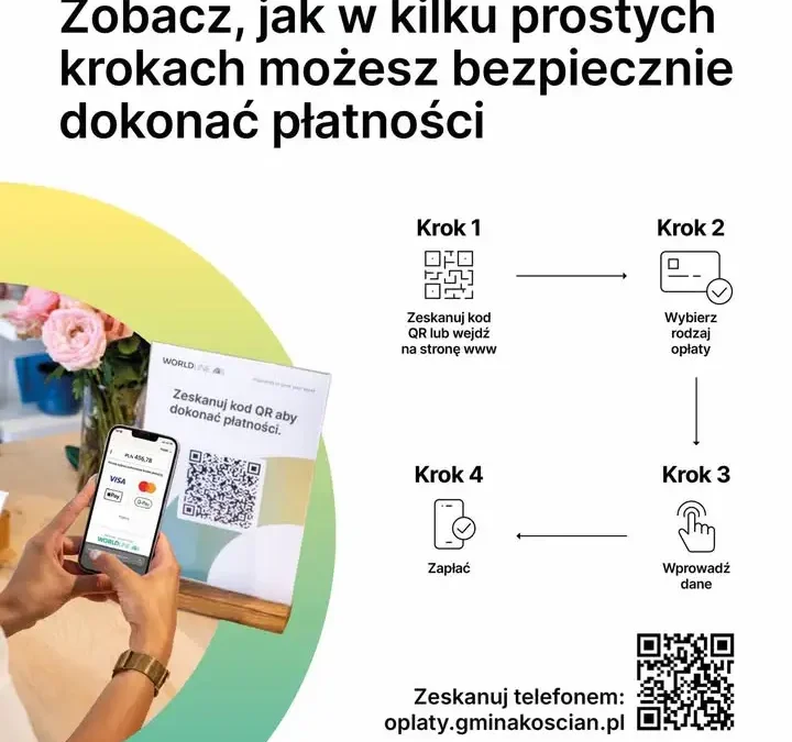 Gmina Kościan uruchamia płatności online – sprawdź, co możesz opłacić przez internet