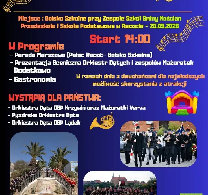 I Festiwal Orkiestr Dętych „Racockie Dęciaki” – 20 września w Racocie