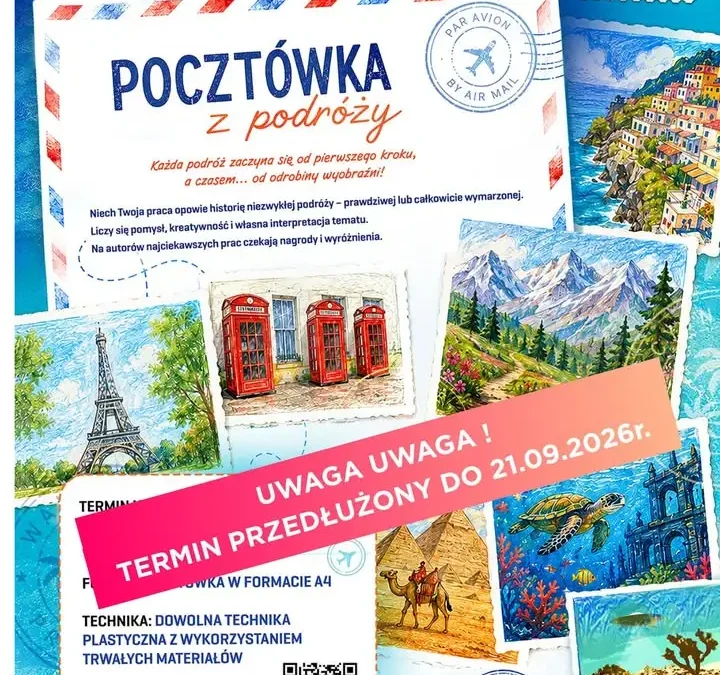 Konkurs „Pocztówka z podróży” – termin przedłużony do 21 września
