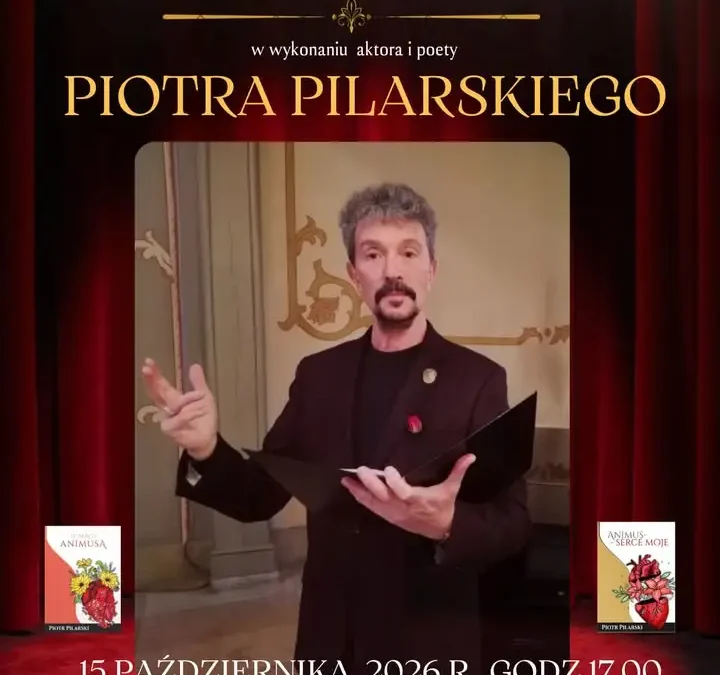 Recital „Powrót Animusa” w Krzywiniu – poetycki wieczór przed Nocą Bibliotek
