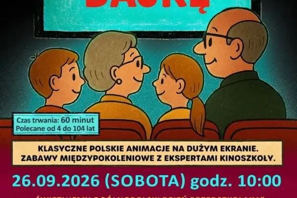 KinoSzkoła w Kościanie wraca po przerwie – wspólne oglądanie bajek na dużym ekranie