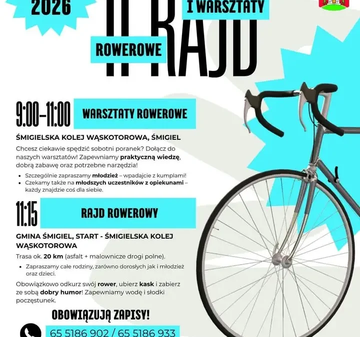 Śmigiel: druga edycja rajdu i warsztatów rowerowych już 3 października
