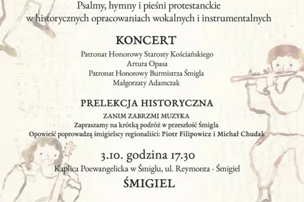 Koncert muzyki Polskiej Reformacji w Śmiglu – już 3 października
