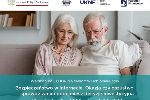 Bezpłatne webinarium o bezpieczeństwie w sieci – UKNF zaprasza seniorów z gminy Kościan