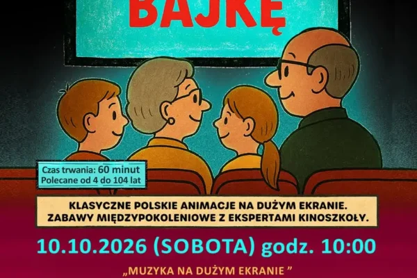 „Czas na bajkę” wraca do kina KOK – październikowy seans z muzyką i Reksiem