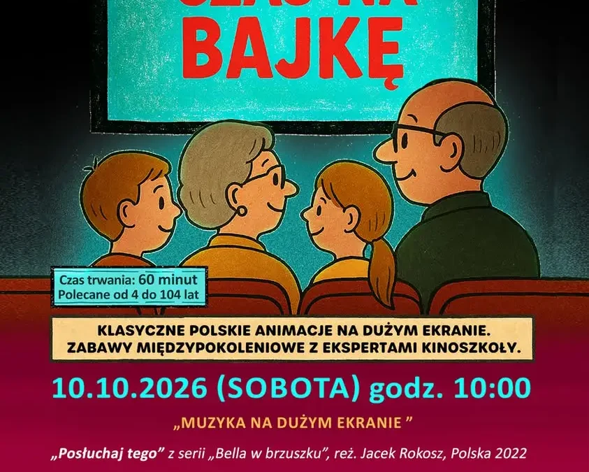 „Czas na bajkę” wraca do kina KOK – październikowy seans z muzyką i Reksiem