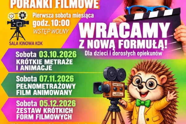Dziecięce Poranki Filmowe w nowej formule – już w sobotę w Kościańskim Ośrodku Kultury