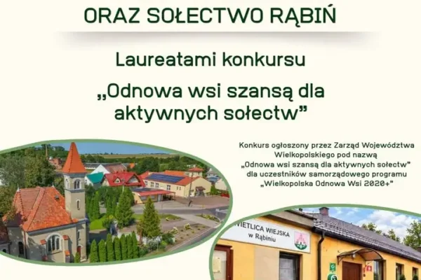 Jurkowo i Rąbiń z dofinansowaniem w konkursie „Odnowa Wsi Szansą dla Aktywnych Sołectw”