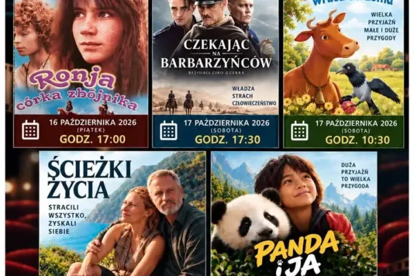 Październikowy repertuar Kina Biblioteki w Krzywinie – bezpłatne seanse dla dzieci i dorosłych