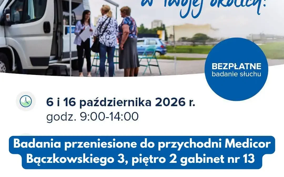 Awaria Słuchbusu w Kościanie – badania słuchu przeniesione do przychodni Medicor